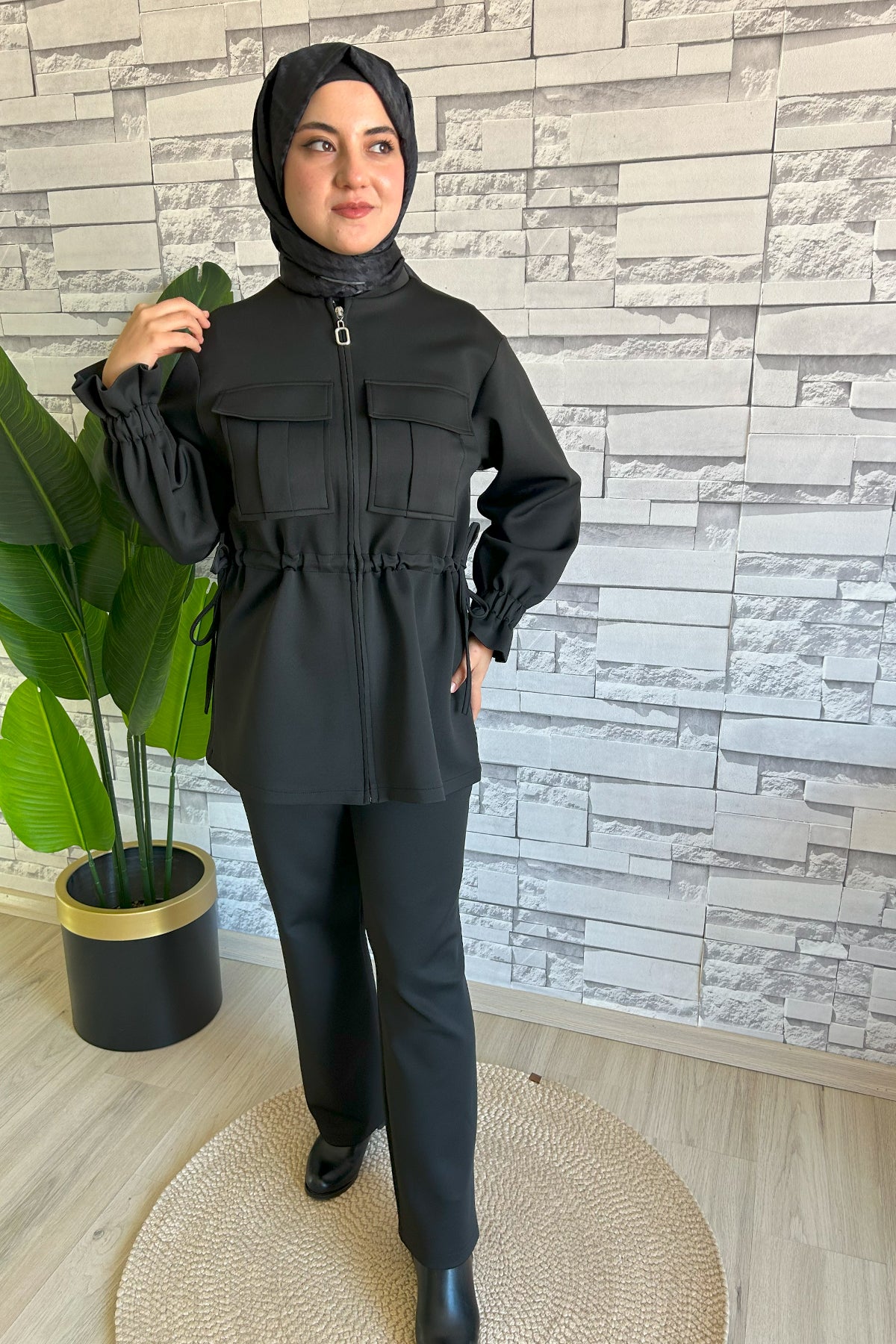 Belden Bağlamalı Scuba Takım Siyah