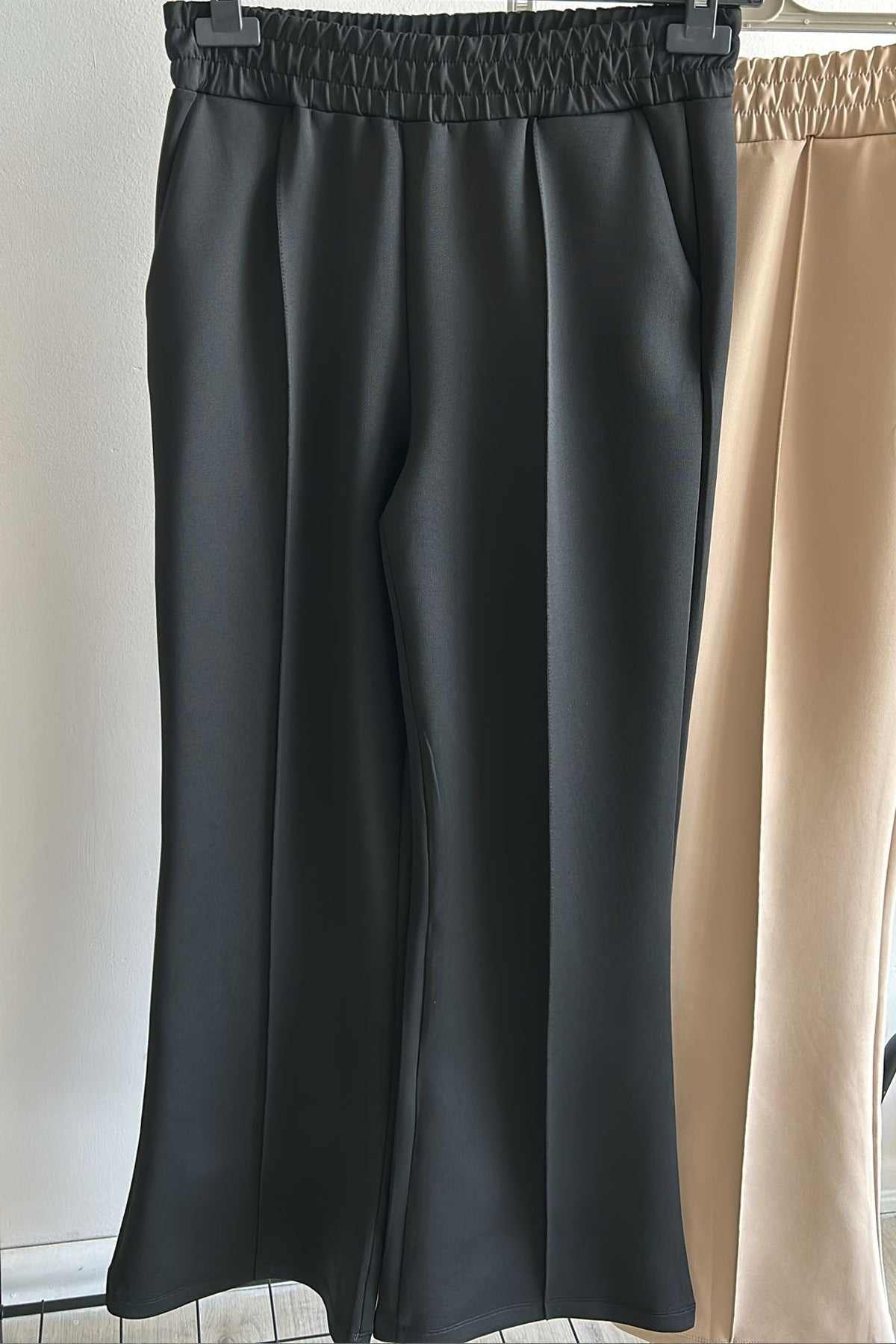 Çima Detaylı Scuba Pantolon Siyah