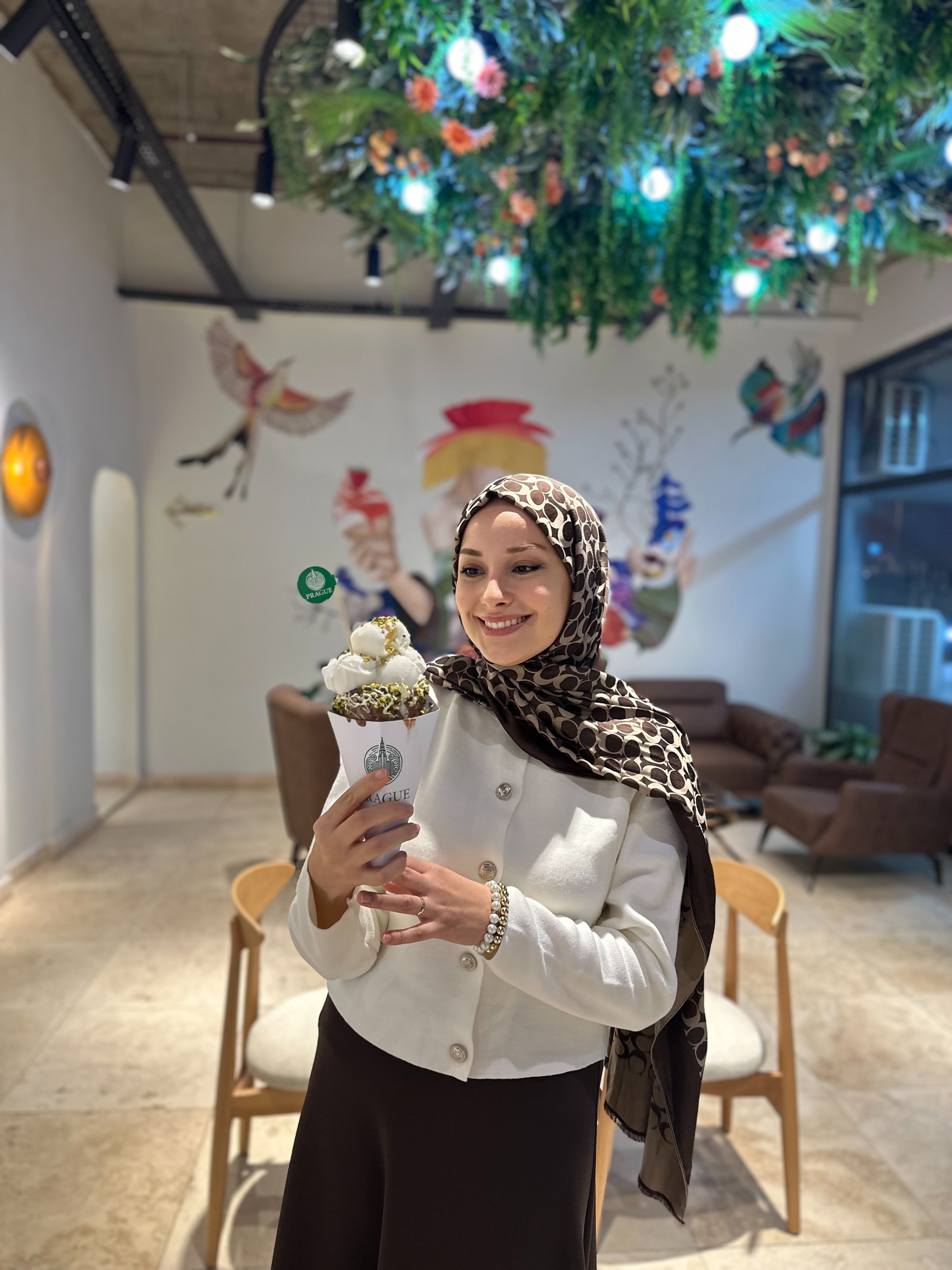 Beli Lastikli Scuba Kloş Etek Acı Kahve