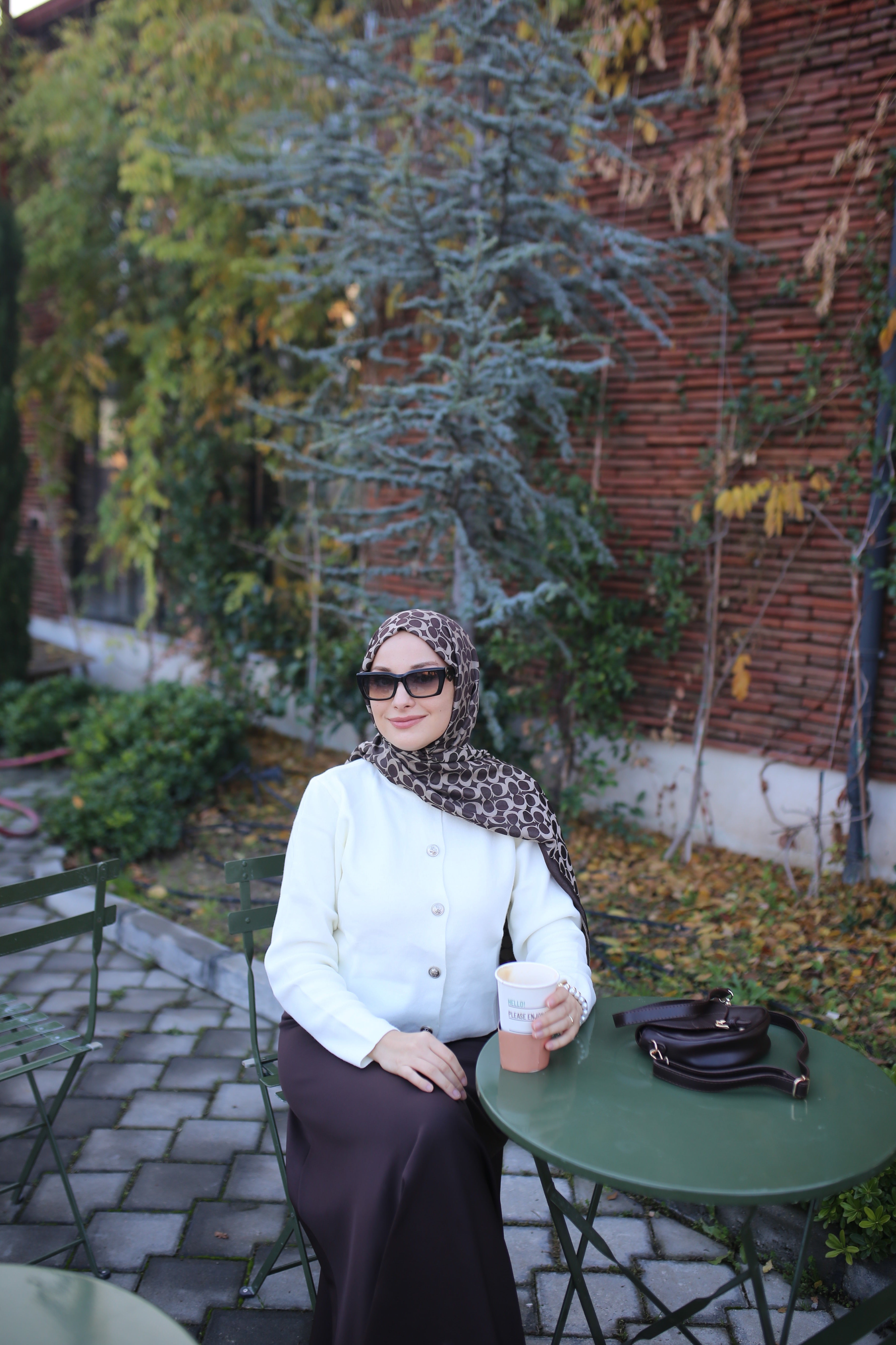 Beli Lastikli Scuba Kloş Etek Acı Kahve