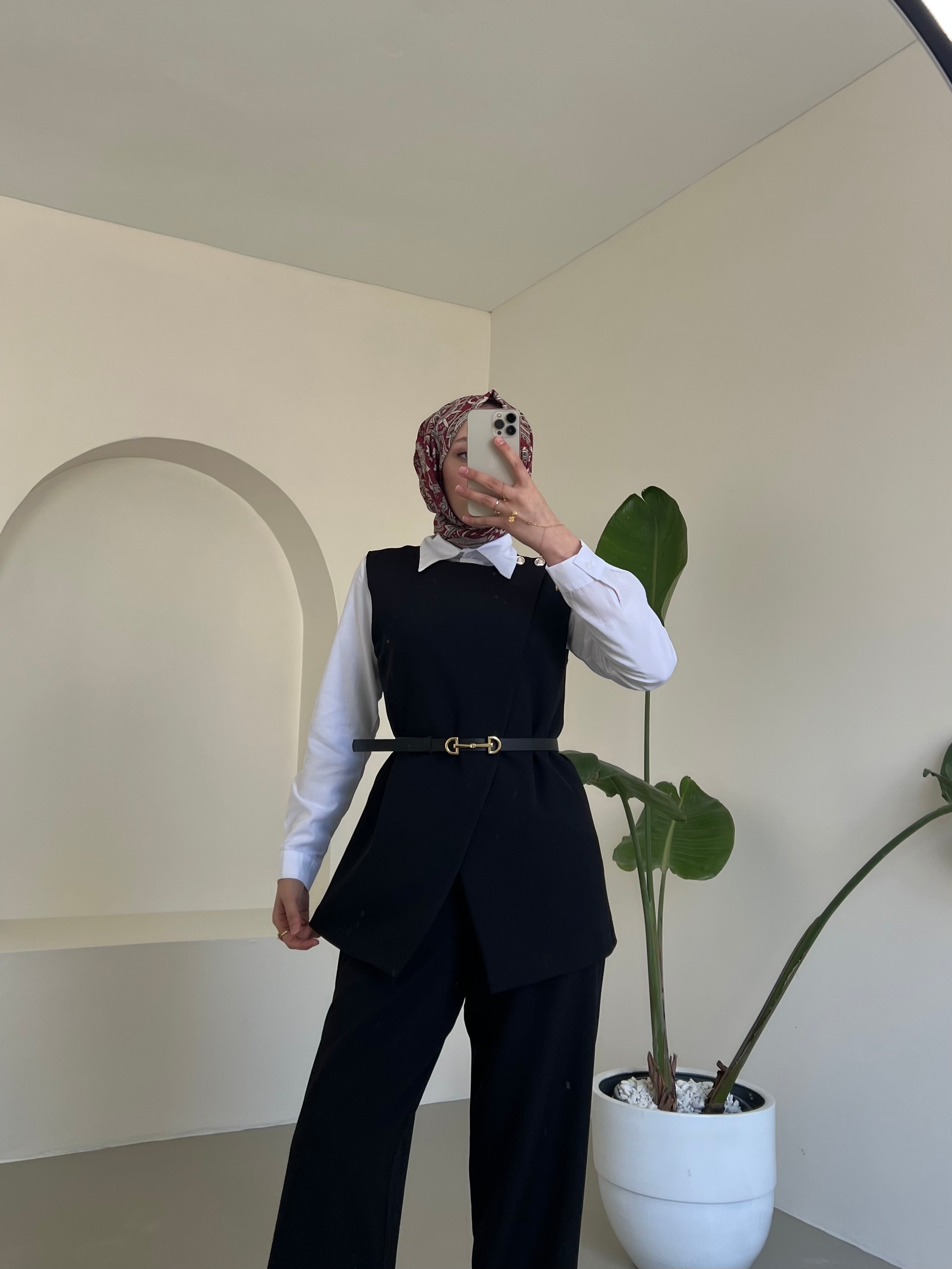 Siena İkili Takım Gömlek Ve Kemer Hediyeli Siyah