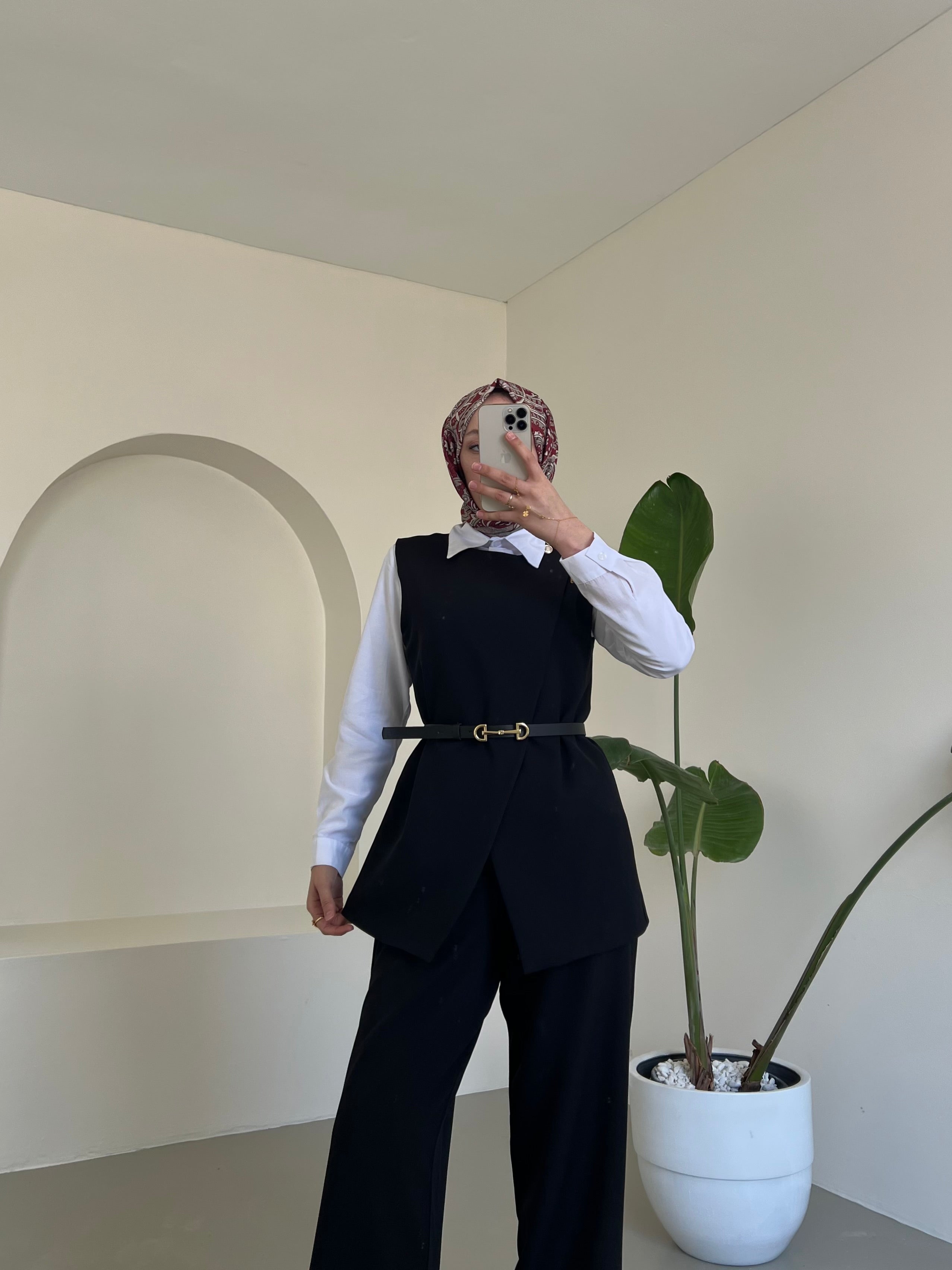 Siena İkili Takım Gömlek Ve Kemer Hediyeli Siyah