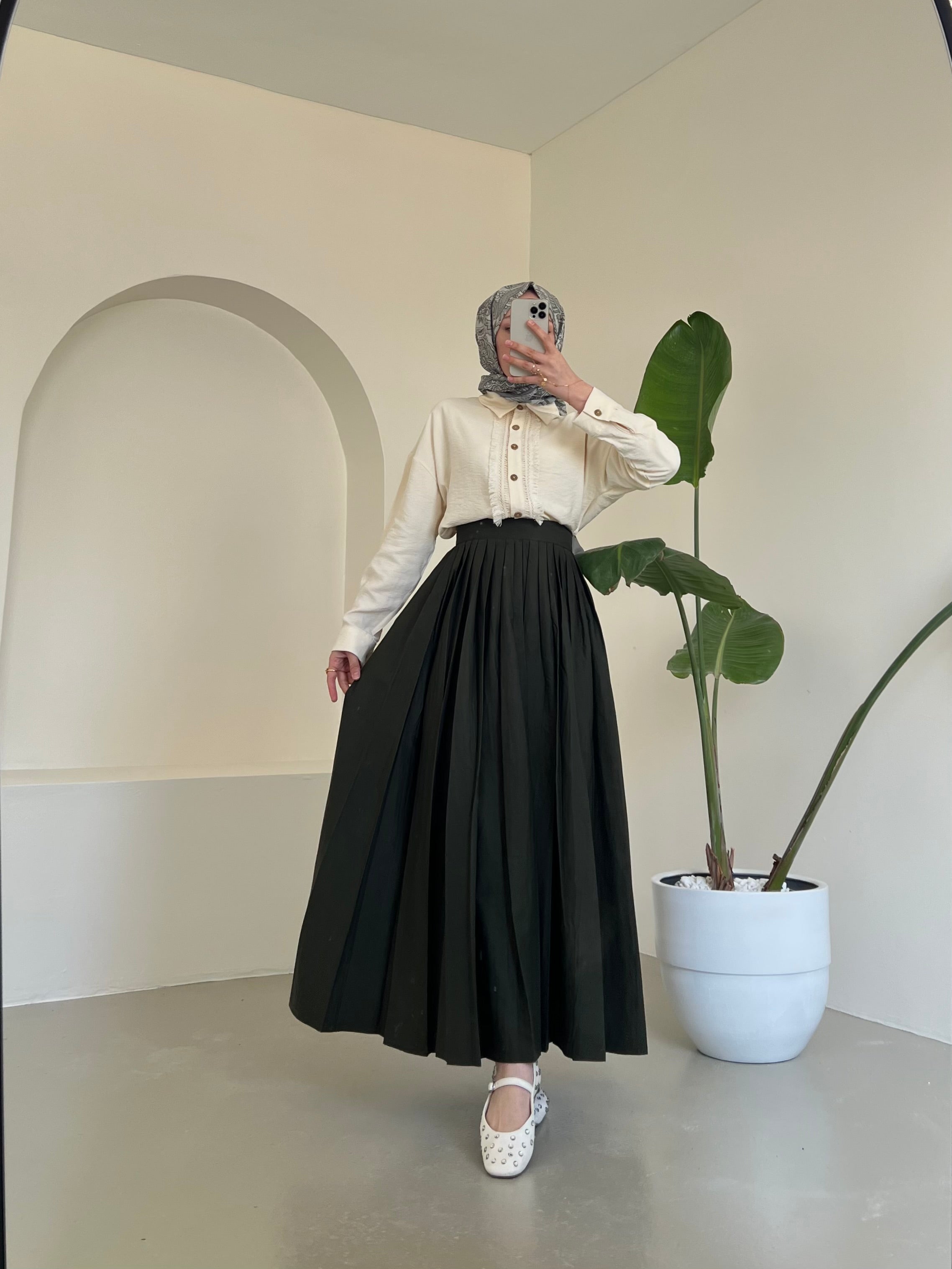 Lilyum Etek ve Gömlek İkili Takım