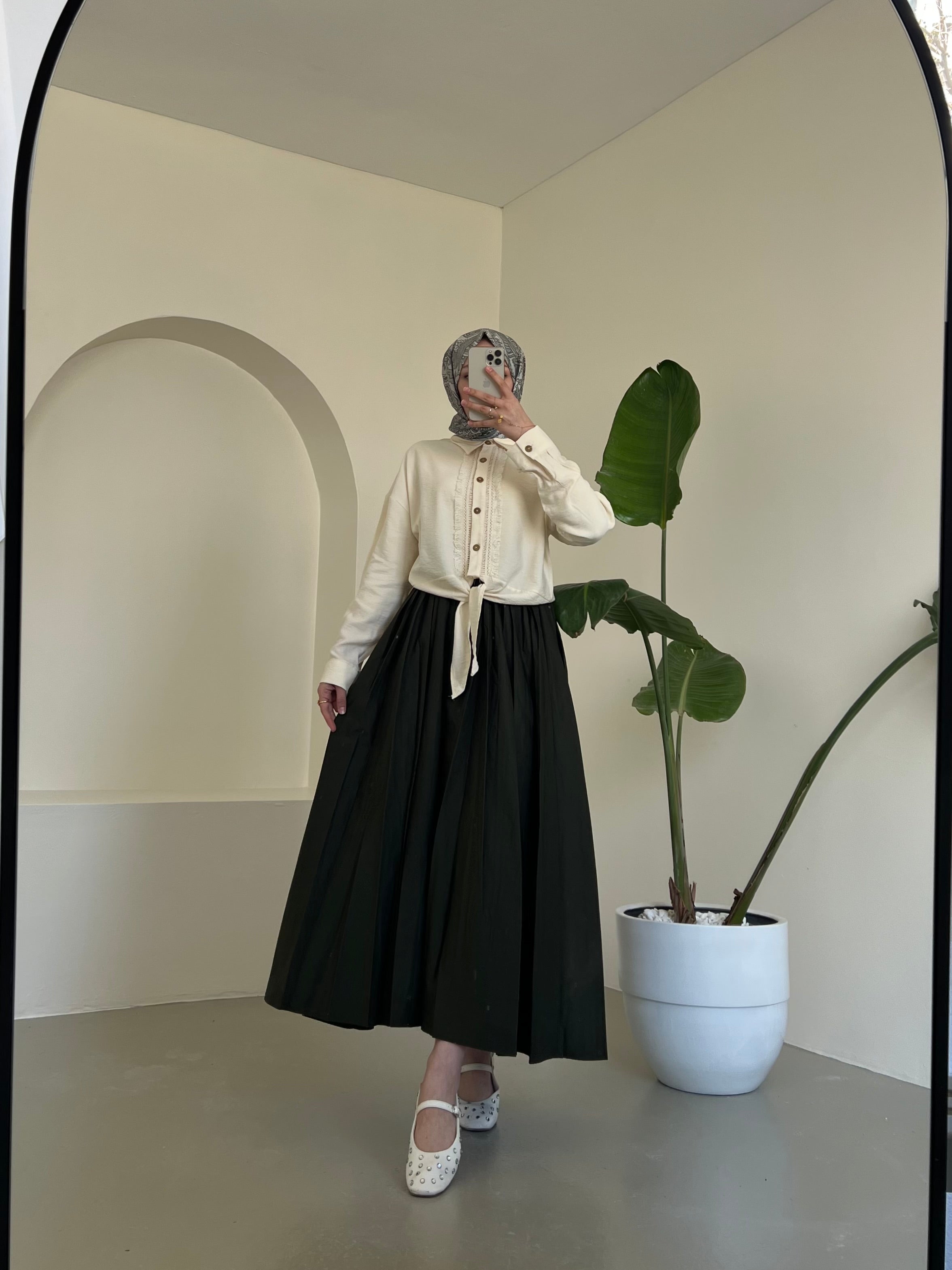 Vera Paraşüt Etek - Haki