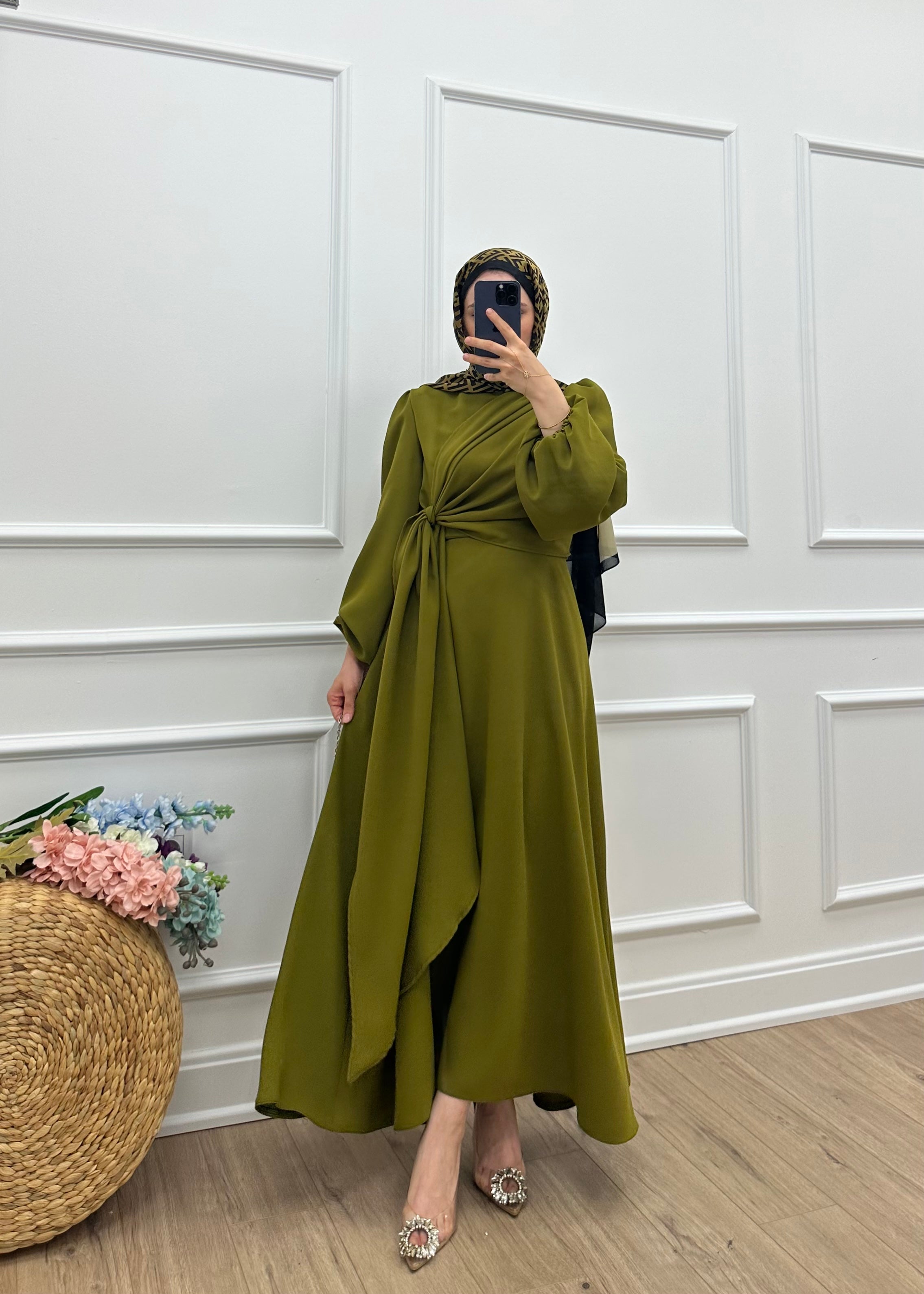 Nova Elbise - Yağ Yeşili