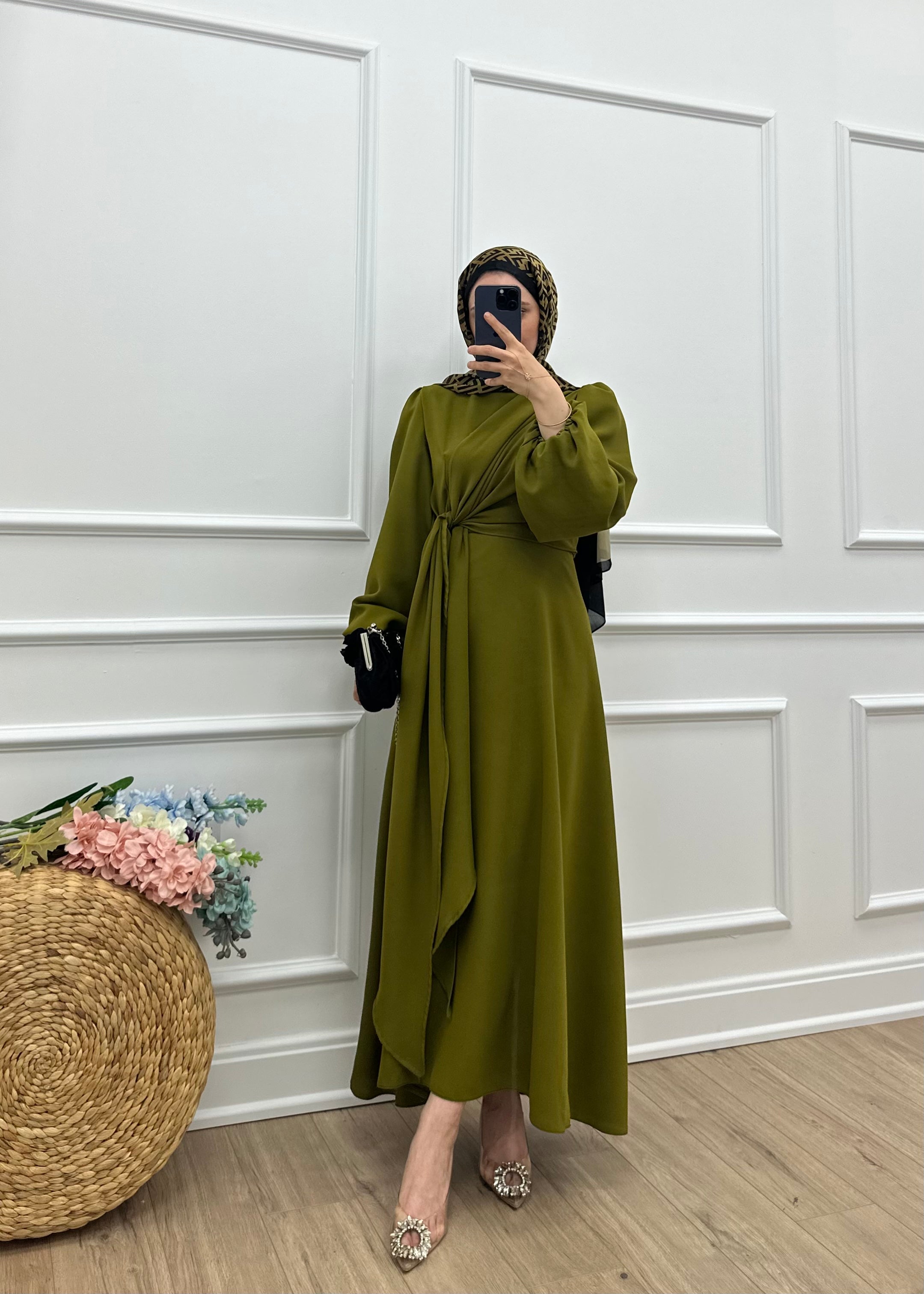 Nova Elbise - Yağ Yeşili