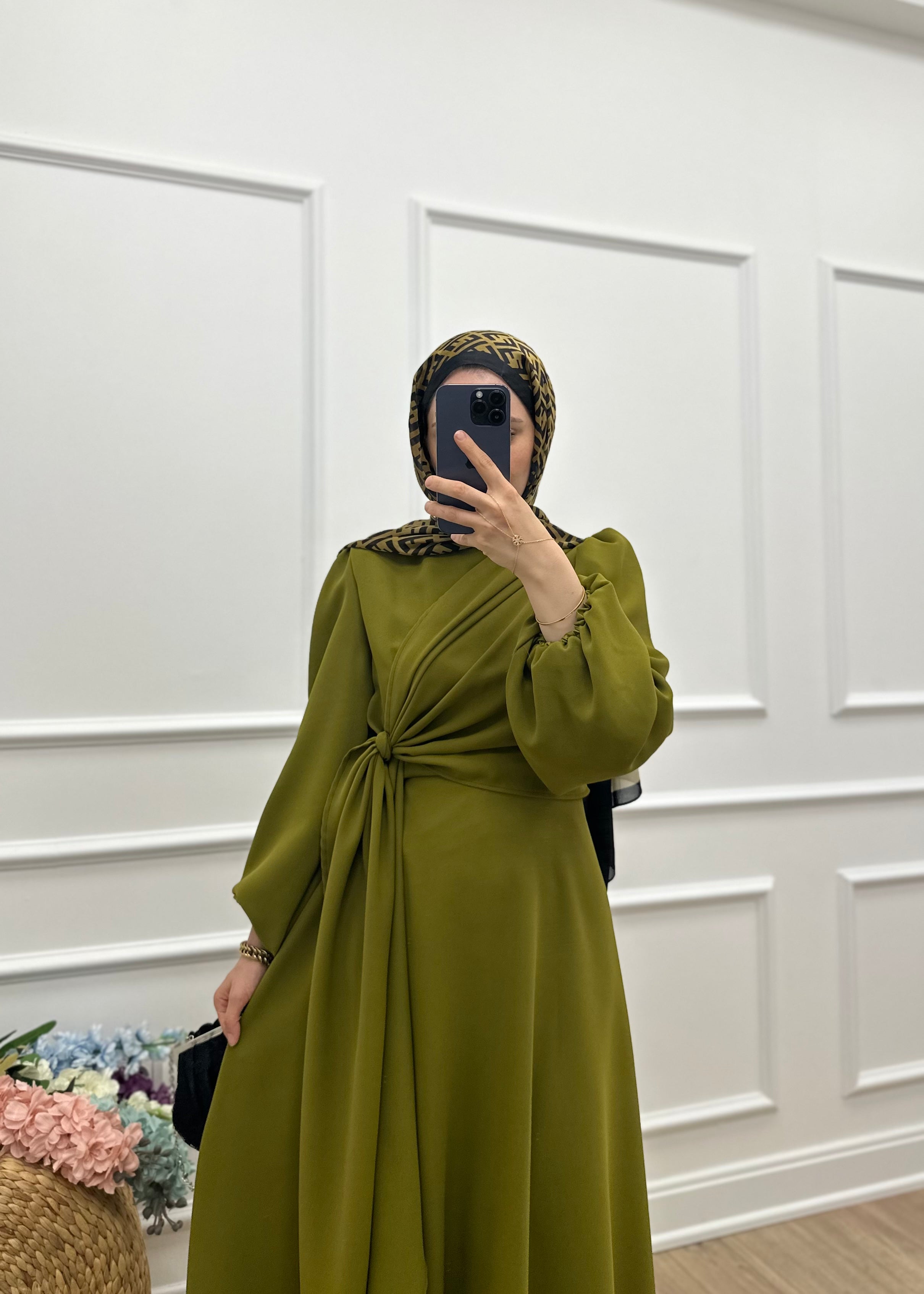 Nova Elbise - Yağ Yeşili