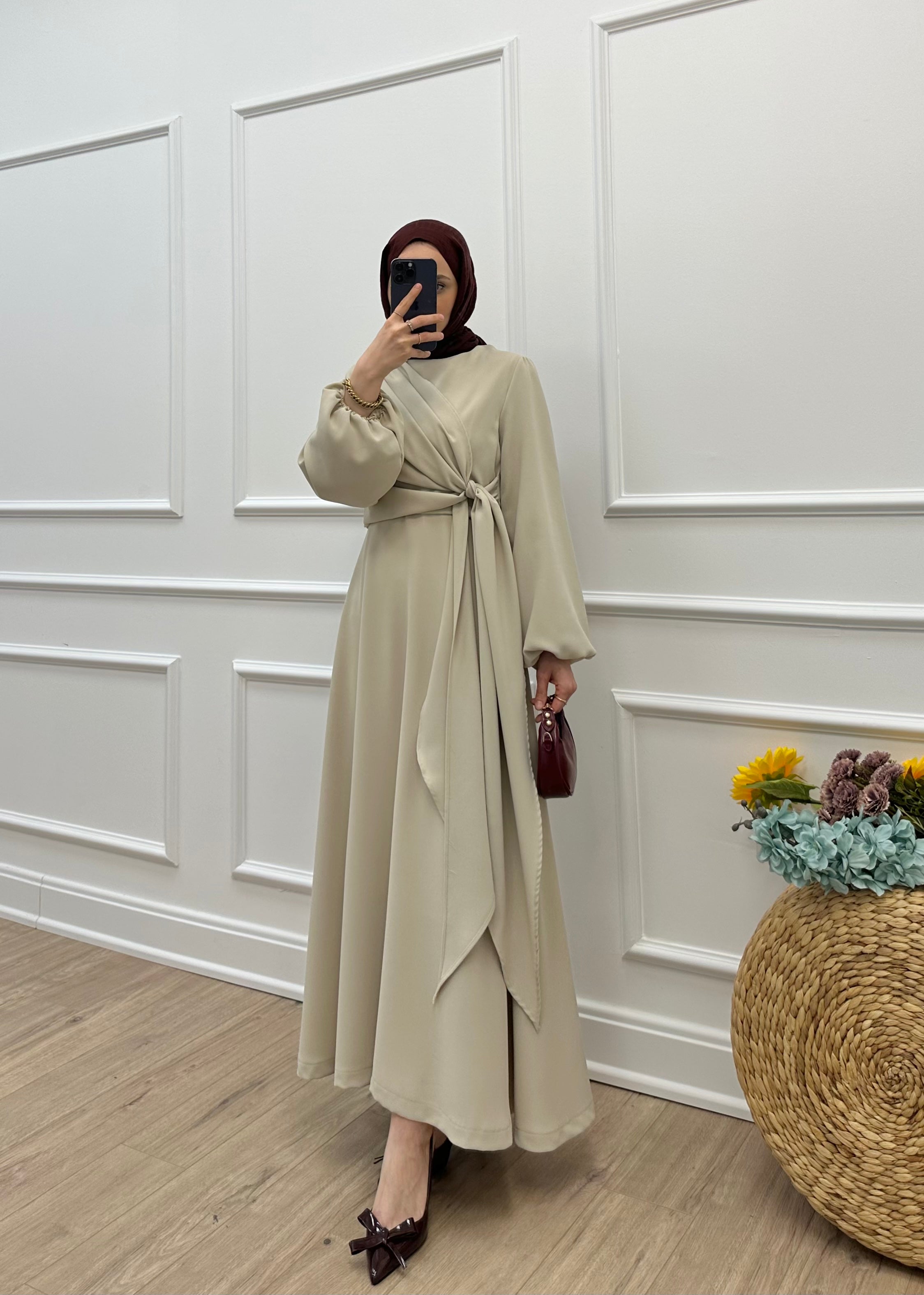 Nova Elbise - Taş Rengi