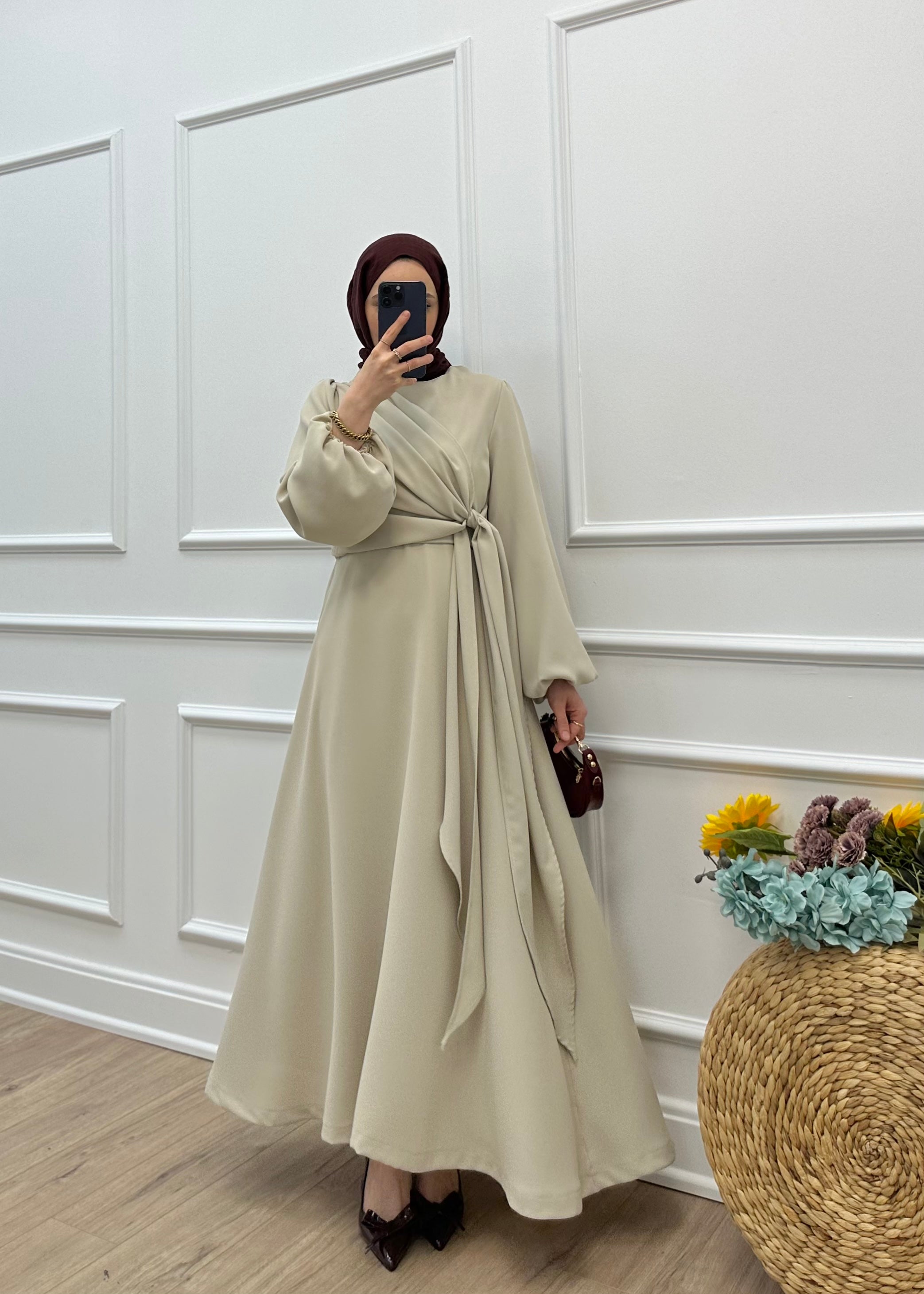 Nova Elbise - Taş Rengi