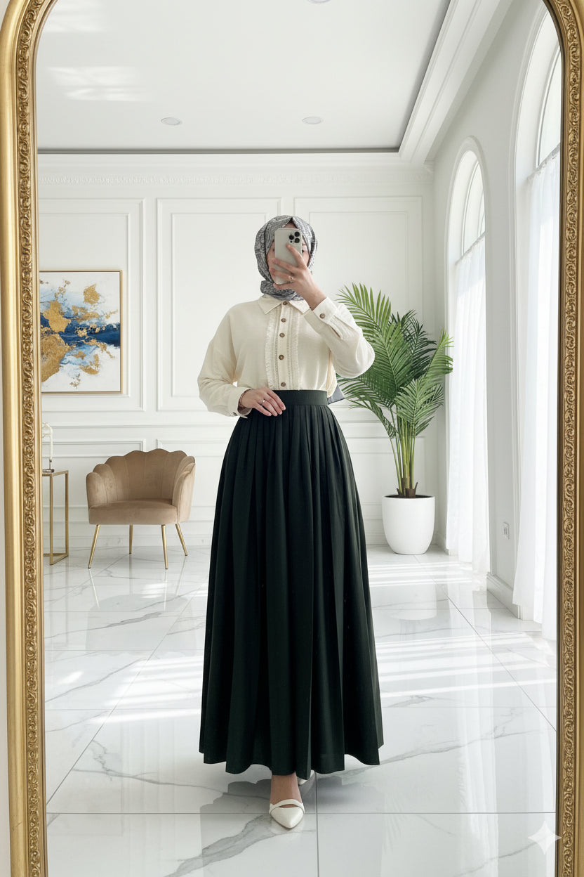 Vera Paraşüt Etek - Haki