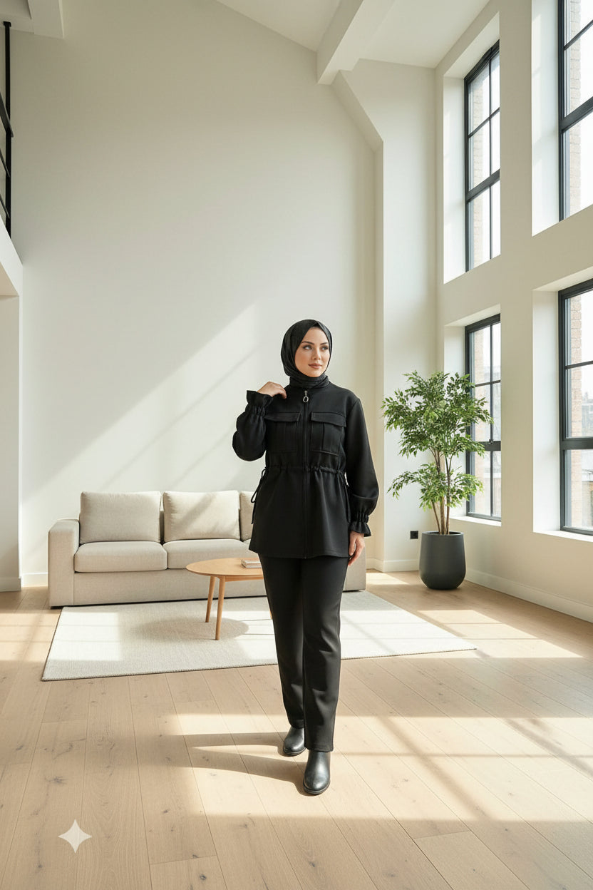 Belden Bağlamalı Scuba Takım Siyah