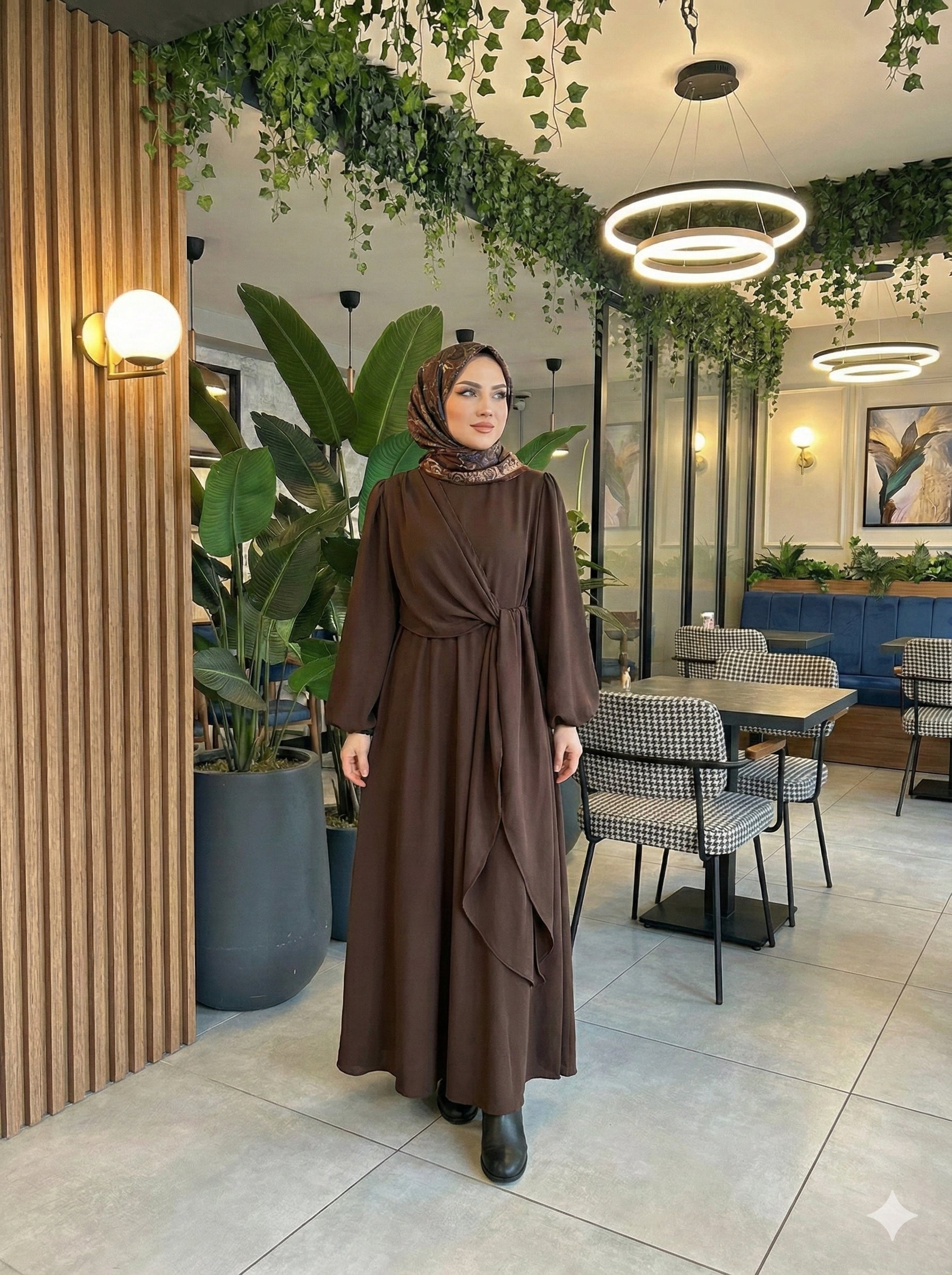 Nova Elbise - Kahverengi