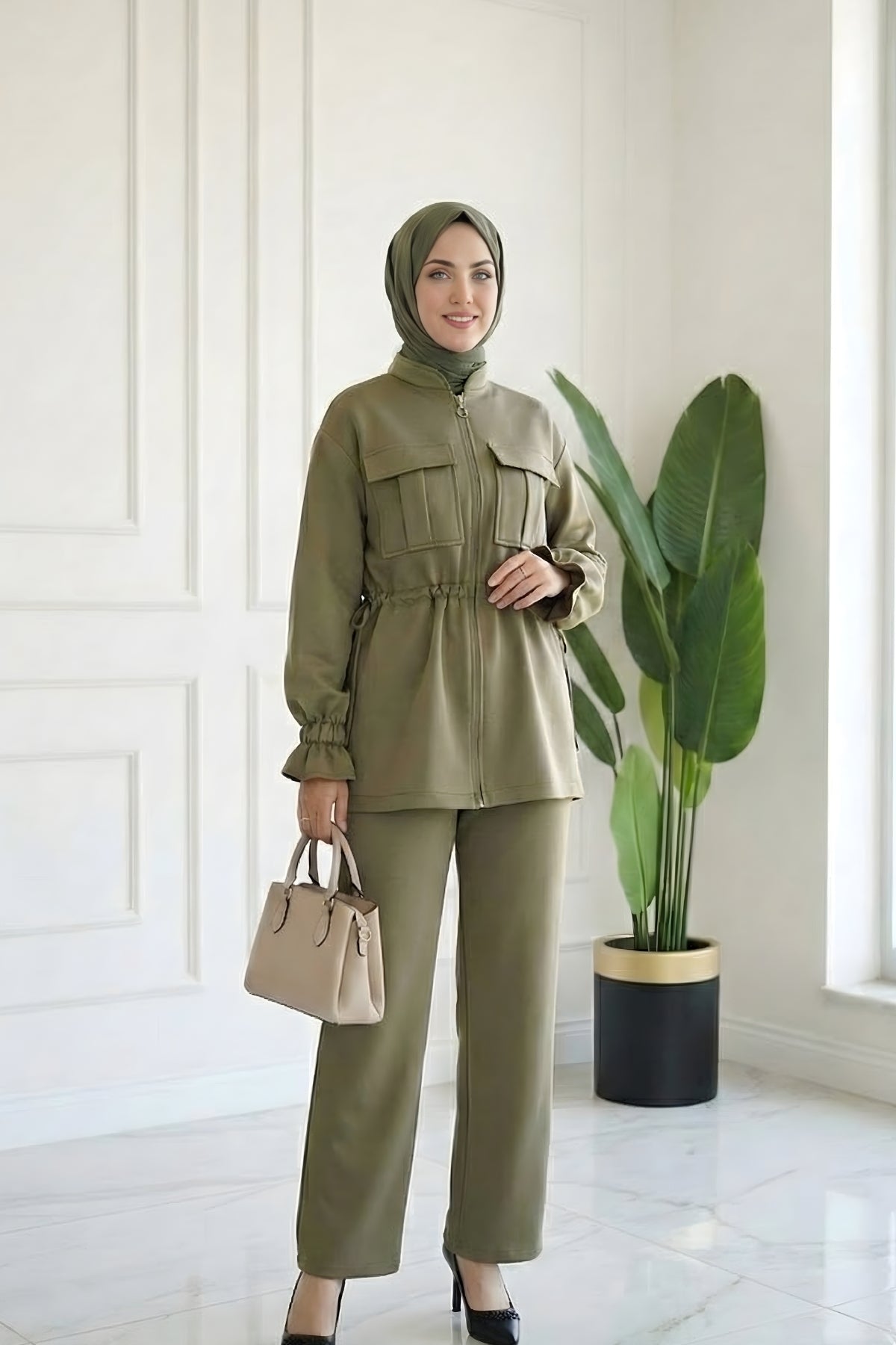 Belden Bağlamalı Scuba Takım Yağ Yeşili