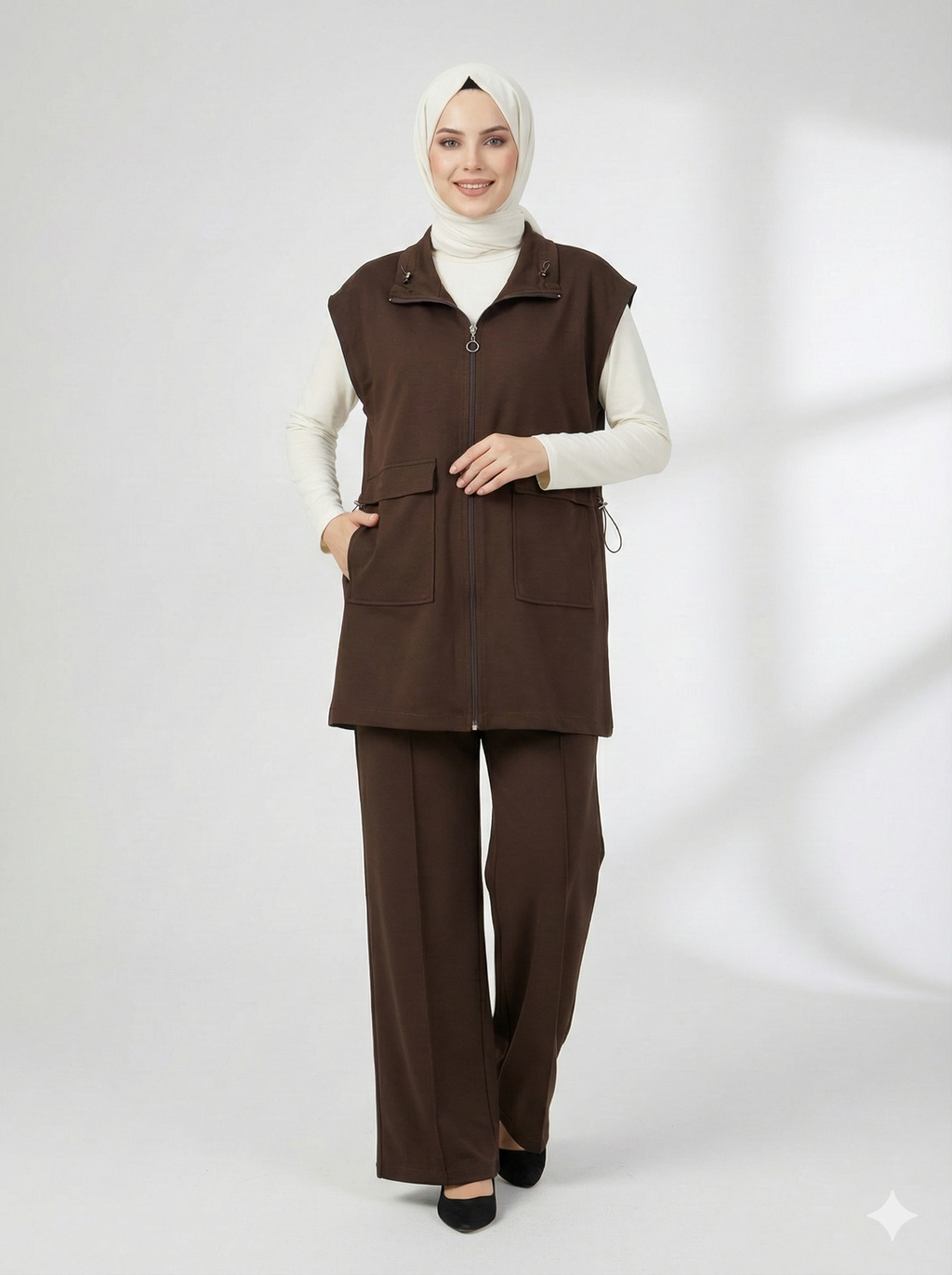 Nevra Oysho İkili Takım - Kahverengi